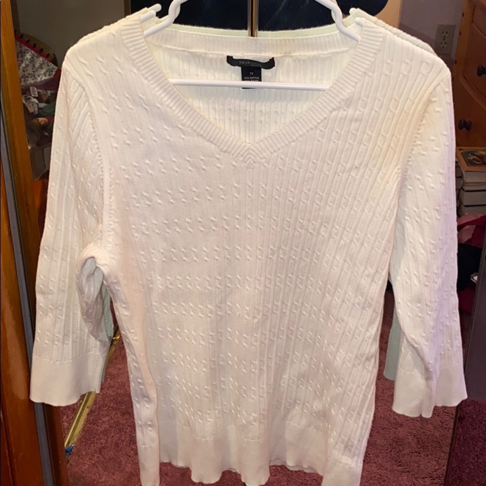 White Cotton Sweater